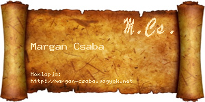 Margan Csaba névjegykártya
